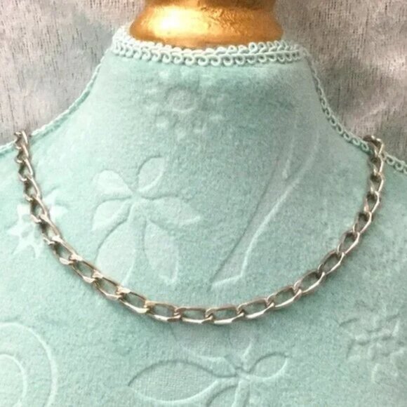 Sterling Silver 925 Necklace Chain 20 in 18g Italy Vintage - Picture 1 of 9